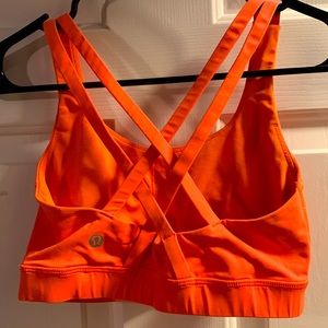 ORANGE LULULEMON ENERGY SPORTS BRA